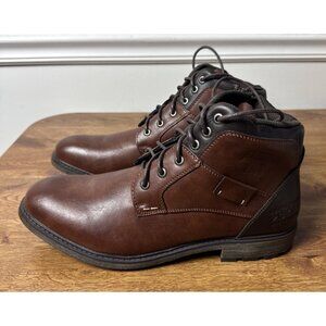 Amapo Originals 20701 Men's Ankle Boots Brown Zip Up And Lace Up Size 10/43